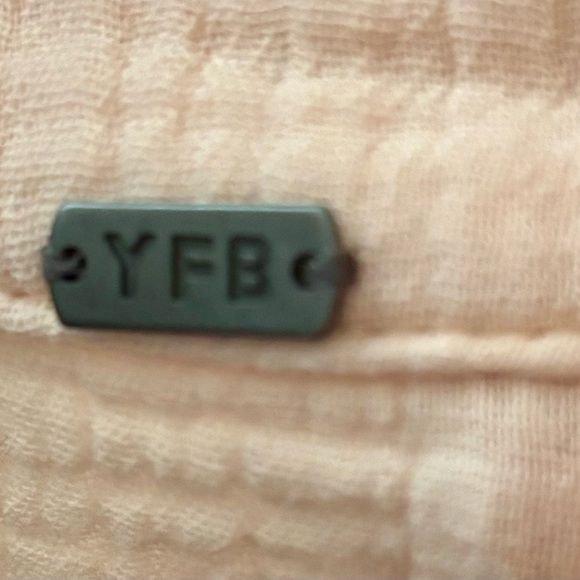 Young Fabulous & Broke peach Buttoned Crop Top 100% cotton tie waist - Picture 6 of 8